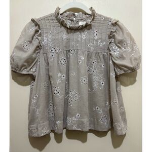 CHRISTY DAWN Eisley Eyelet Top Puff Sleeves Size Small 💕